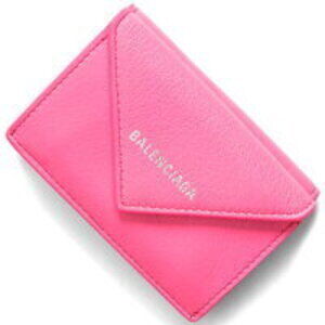 Balenciaga Paper Tri fold Wallet Acid Fuchsia Pink